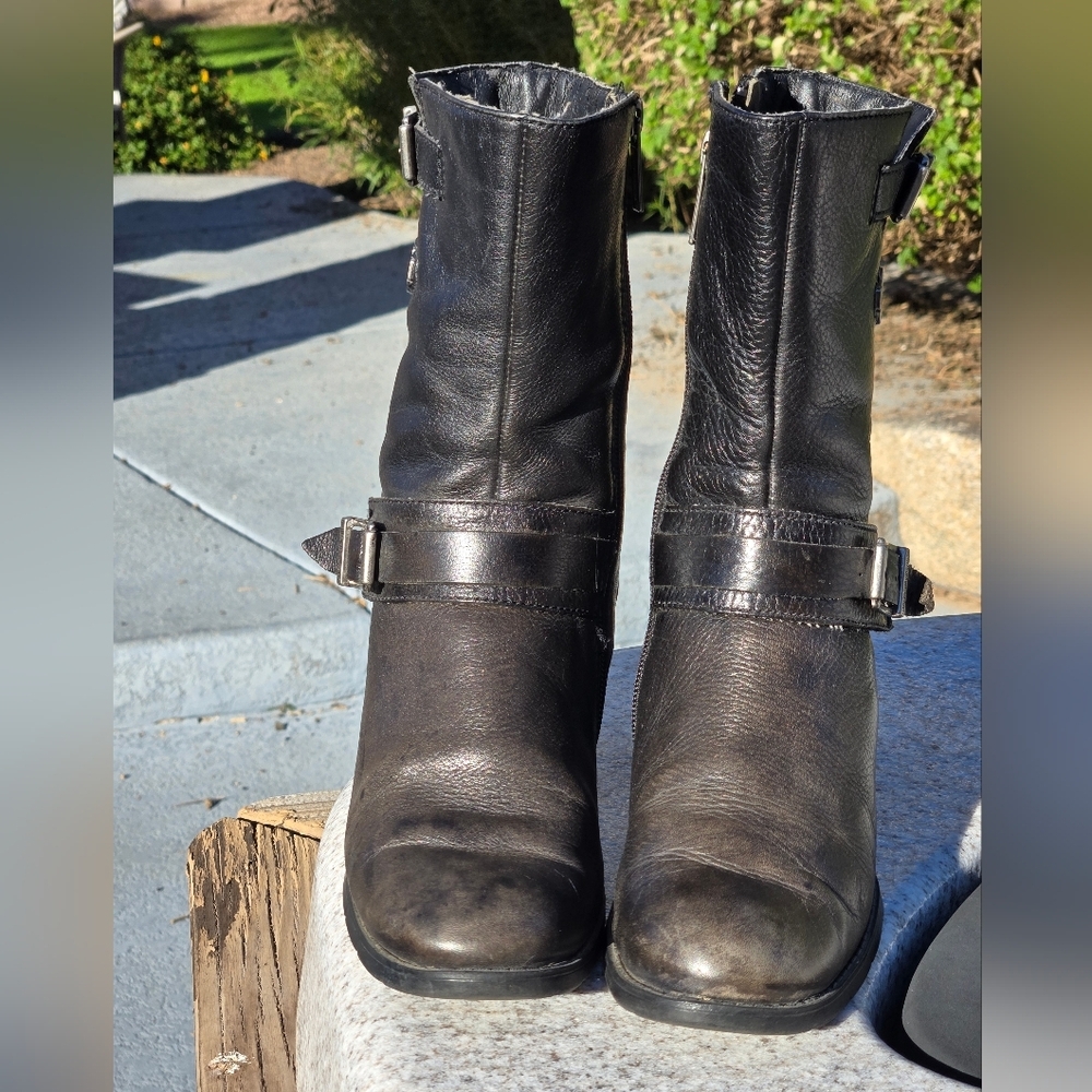 Harley Davidson Womens  Sz 8 US Serita Black Leather Riding Boots - Picture 2 of 16